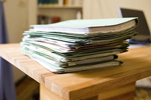 Stack of Paperwork on table